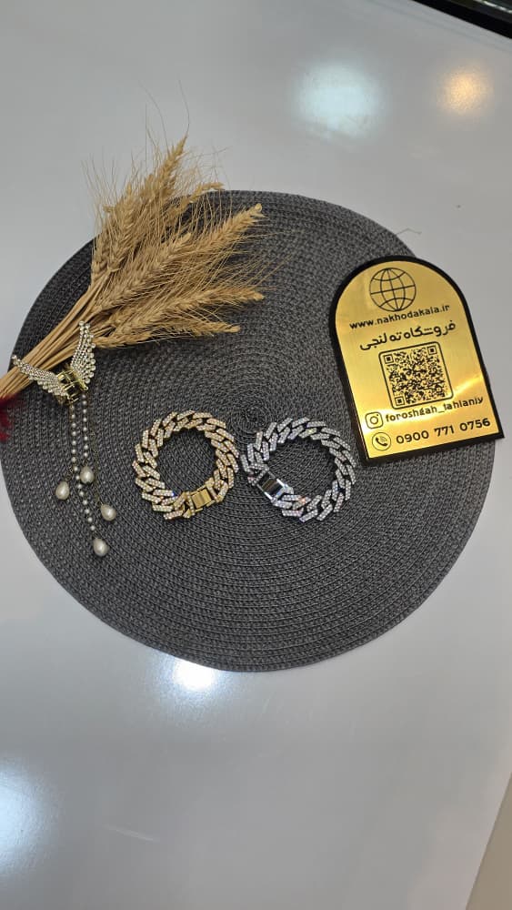 دستبند استیل کارتیه نگین دار